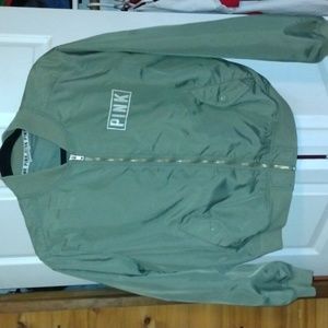 Pink Victoria Secret windbreaker green jacket size XS